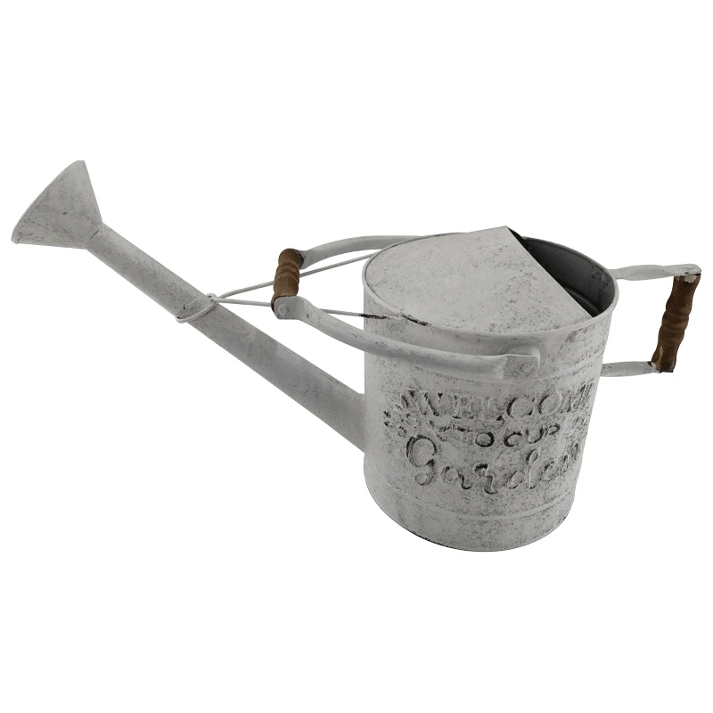 Arrosoir vintage en métal rétro de style ferme