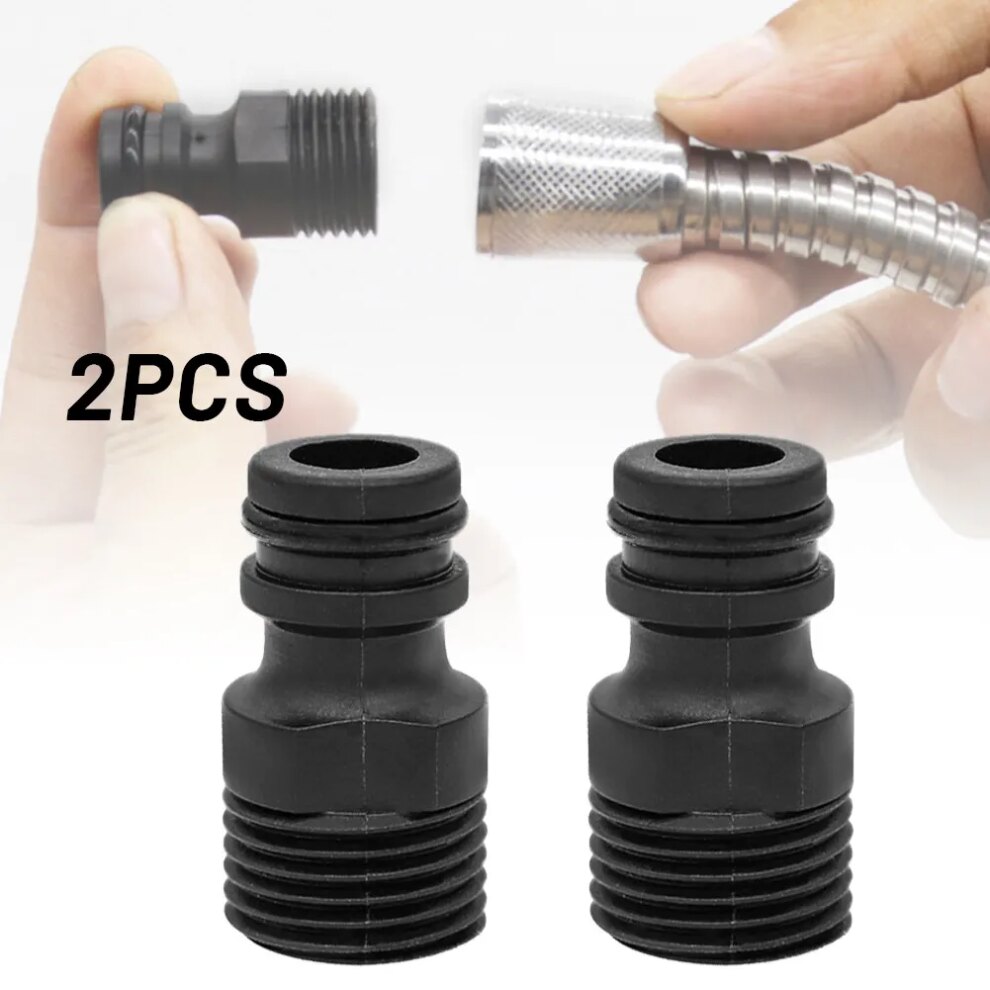 Raccord Rapide Tuyau Arrosage 3/4" - Embout Femelle Pour Robinet Extérieur Noir