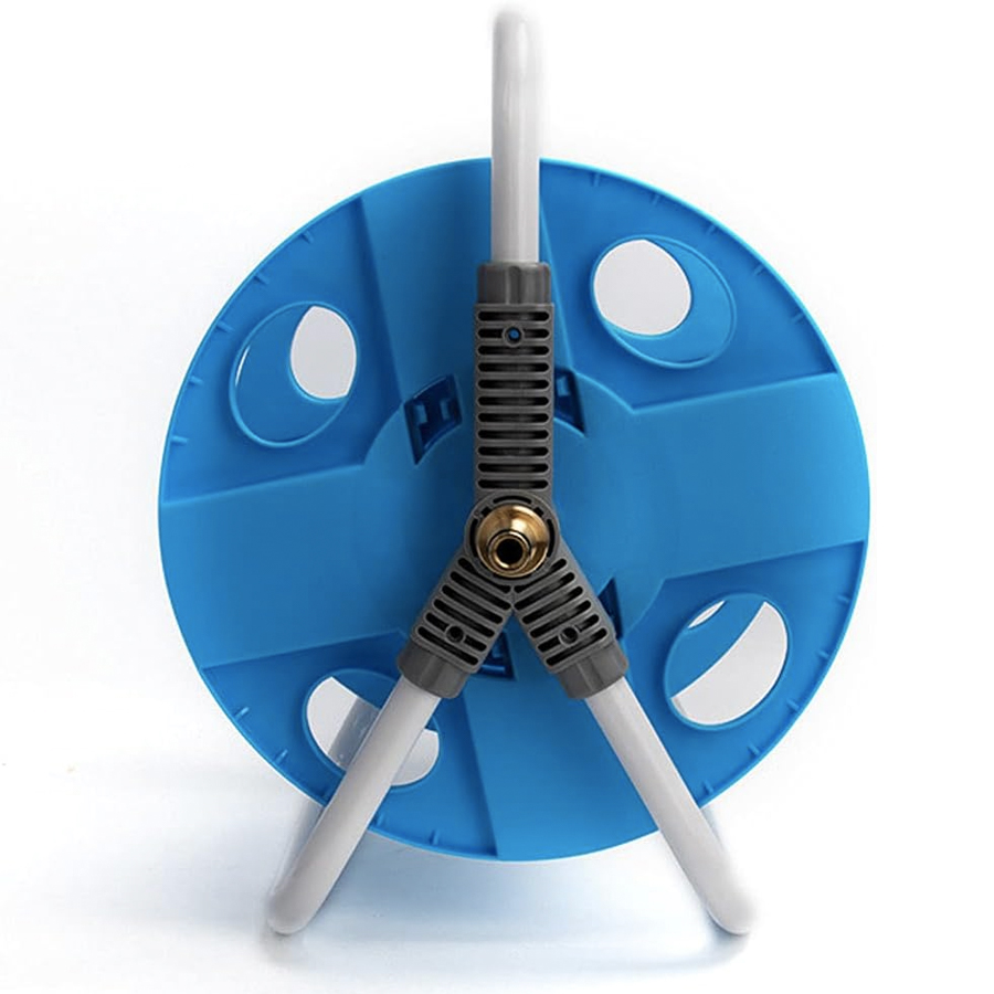 Enrouleur Tuyau Arrosage Pipe à Eau Enrouleur De Tuyau D'arrosage De Jardin Avec 2 Roues, Tuyau Et Poignée, Support De Tuyau D'eau Extérieur, Outil