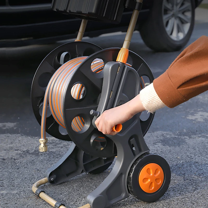 Enrouleur de tuyau d'arrosage, 60 m avec un chariot