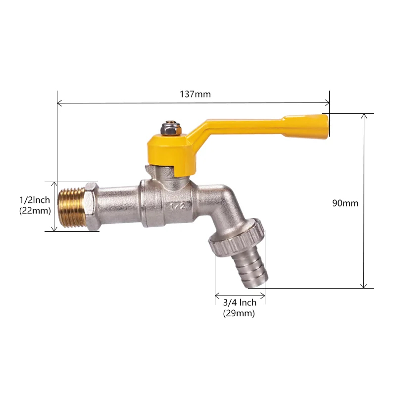 Robinet De Tuyau D'arrosage, Sortie D'eau à Haut Débit 120°, Résistance